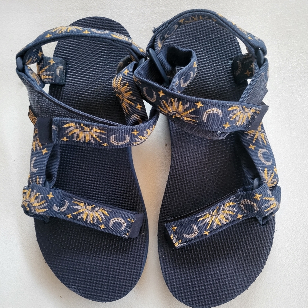 Teva Women's Sandals in Navy with Gold Accents